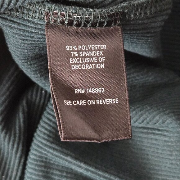 Torrid Blouse Plus Size 5X Dark Green Lace Ribbed Puff Sleeve Formal Holiday Top - Picture 9 of 14